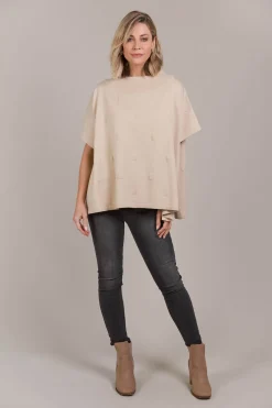 Masa Knit Poncho - Ecru