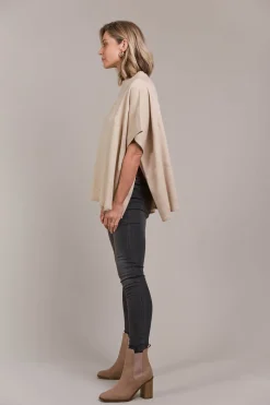 Masa Knit Poncho - Ecru