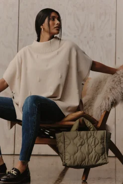 Masa Knit Poncho - Ecru