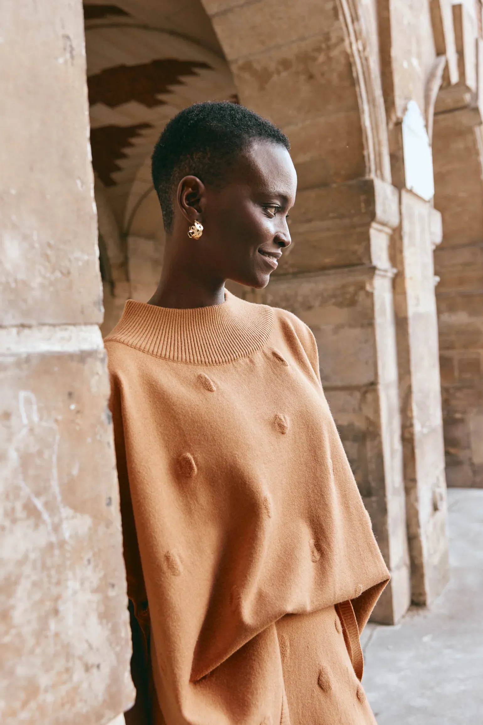 Masa Knit Poncho - Hazel