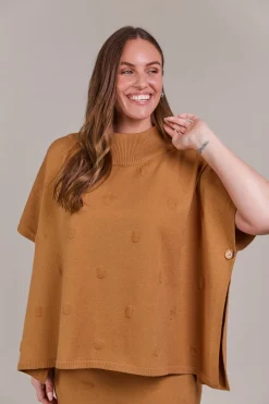 Masa Knit Poncho - Hazel