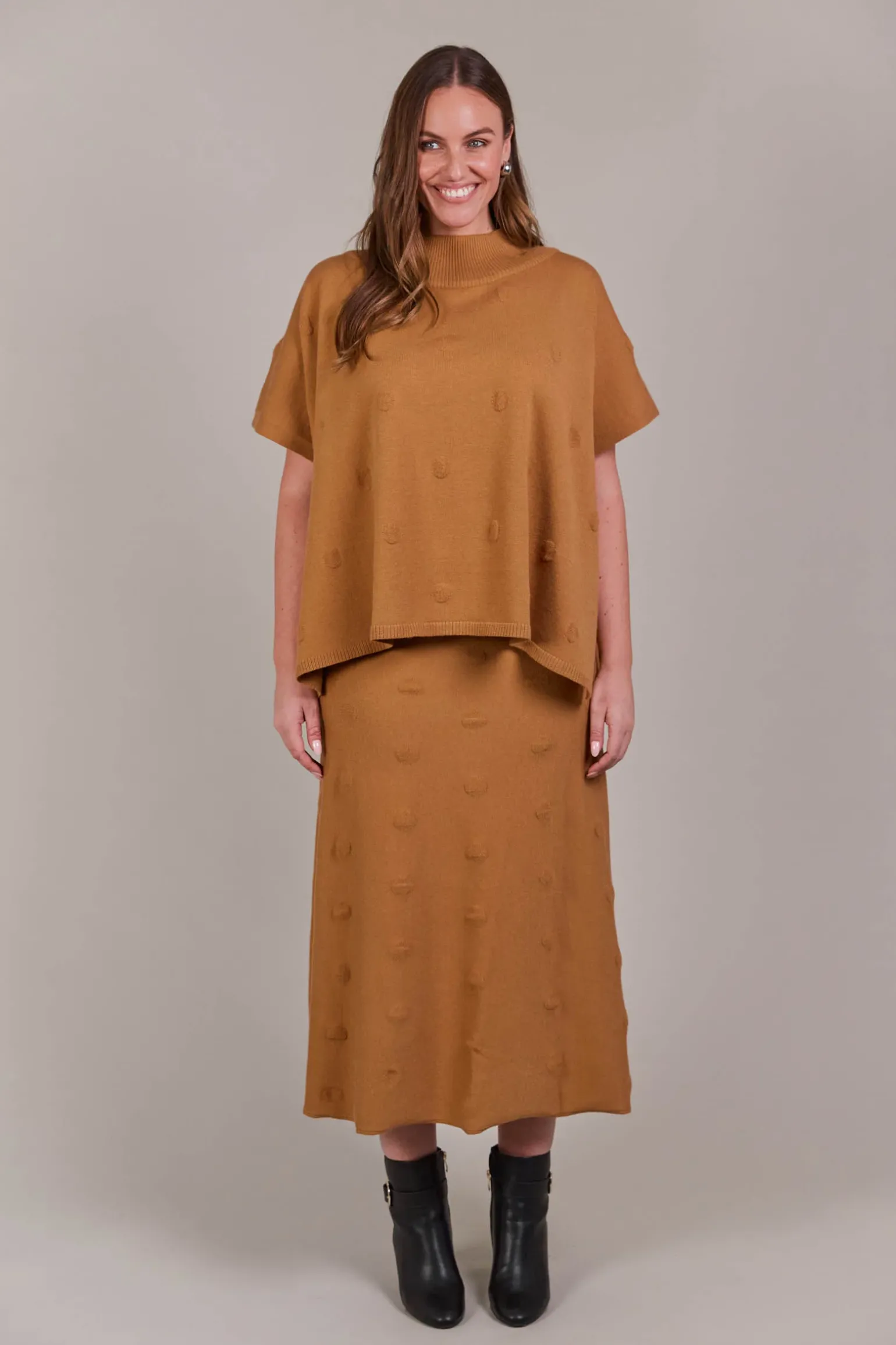 Masa Knit Poncho - Hazel