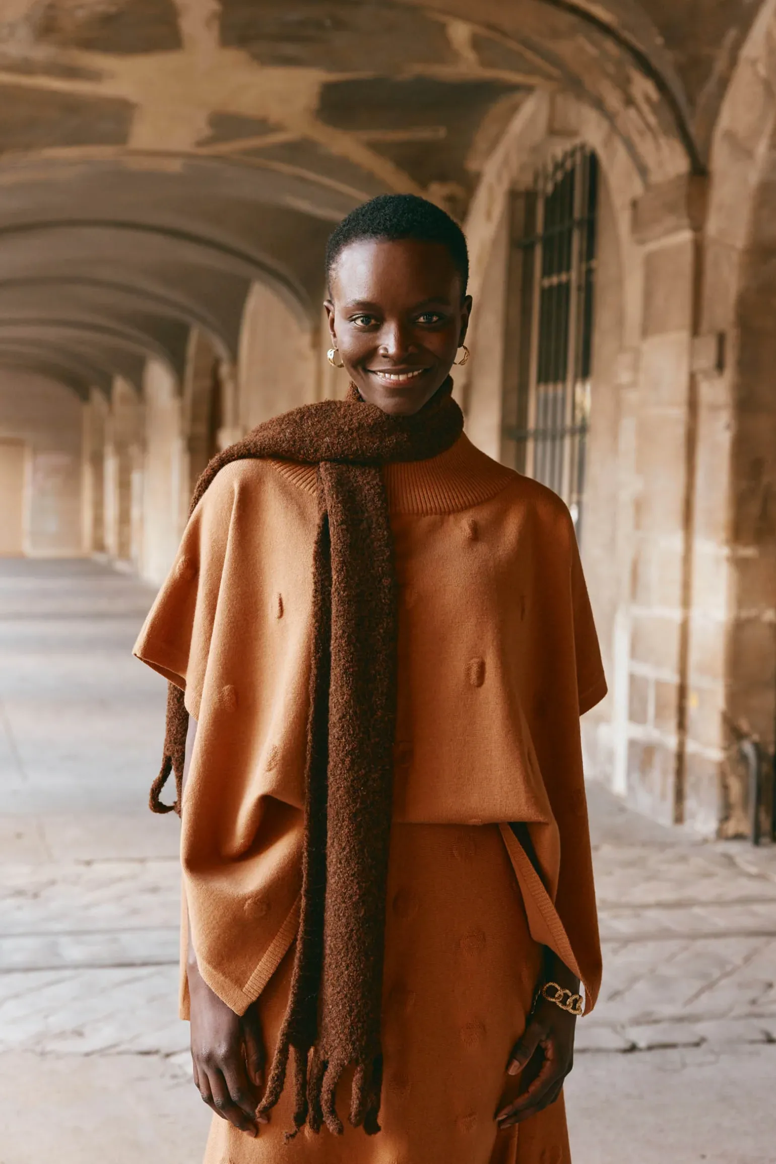 Masa Knit Poncho - Hazel