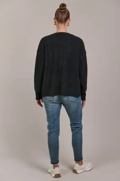 Merano Crop Cardigan - Char
