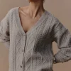 Merano Crop Cardigan - Flax