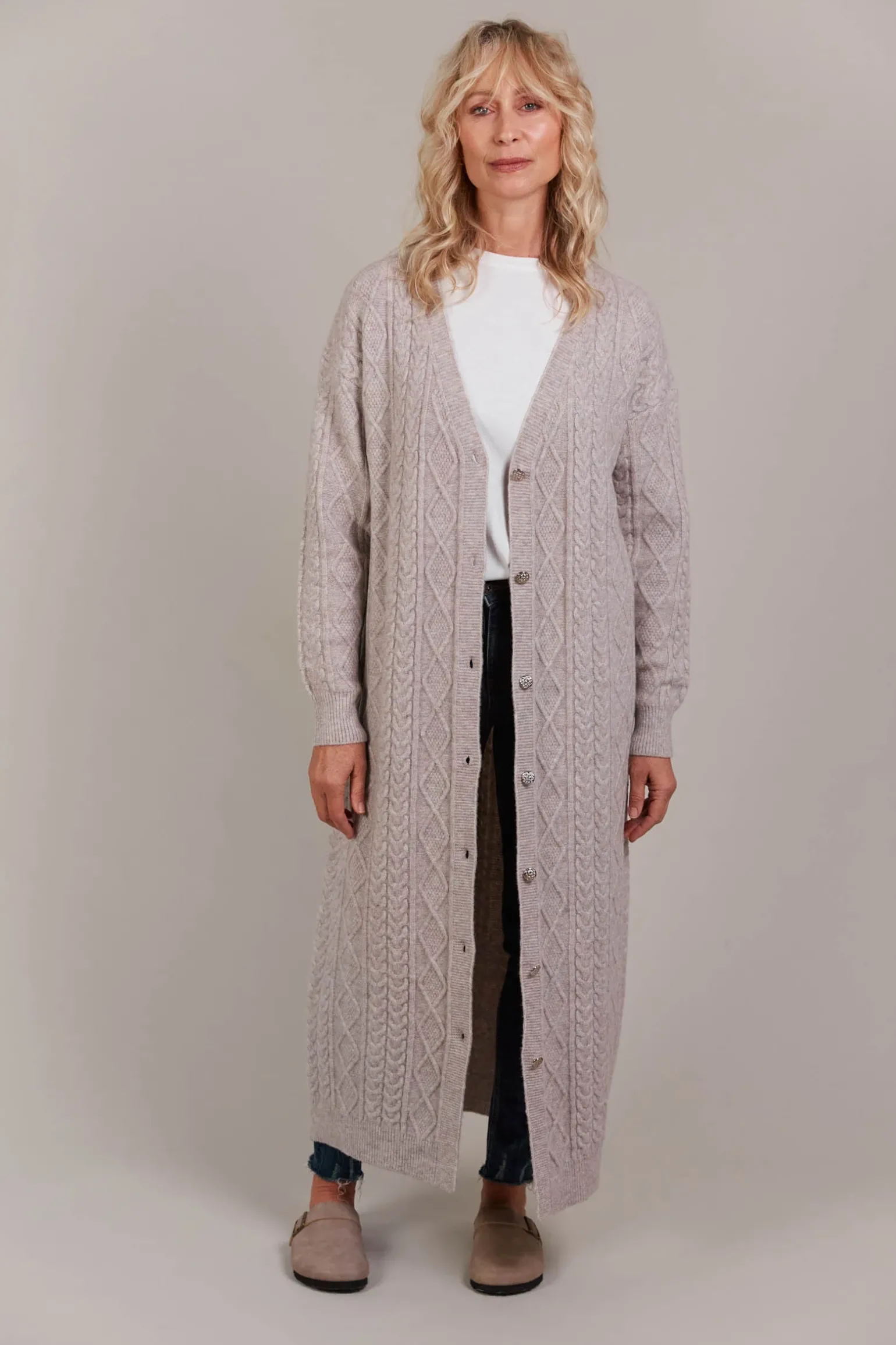 Merano Maxi Cardigan - Flax
