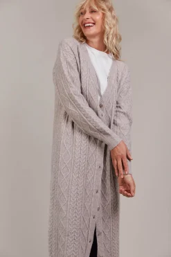 Merano Maxi Cardigan - Flax