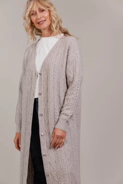 Merano Maxi Cardigan - Flax