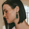 Merry Drop Earring - Emerald