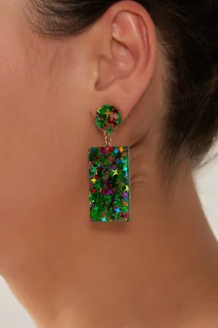 Merry Drop Earring - Emerald