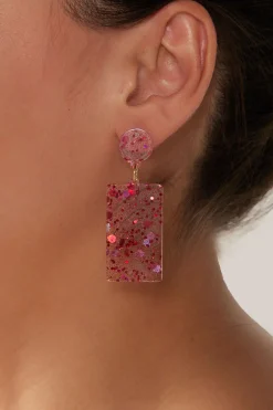 Merry Drop Earring - Raspberry