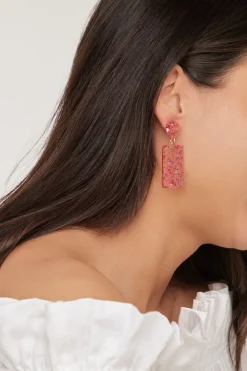 Merry Drop Earring - Raspberry