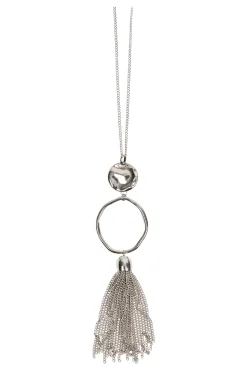 Meta Drop Necklace - Silver