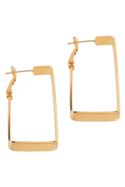 Meta Earring - Gold Rectangle