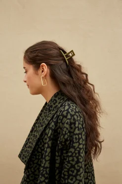 Meta Earring - Gold Rectangle