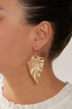 Mizu Leaf Earring - Gold