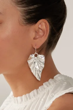 Mizu Leaf Earring - Silver