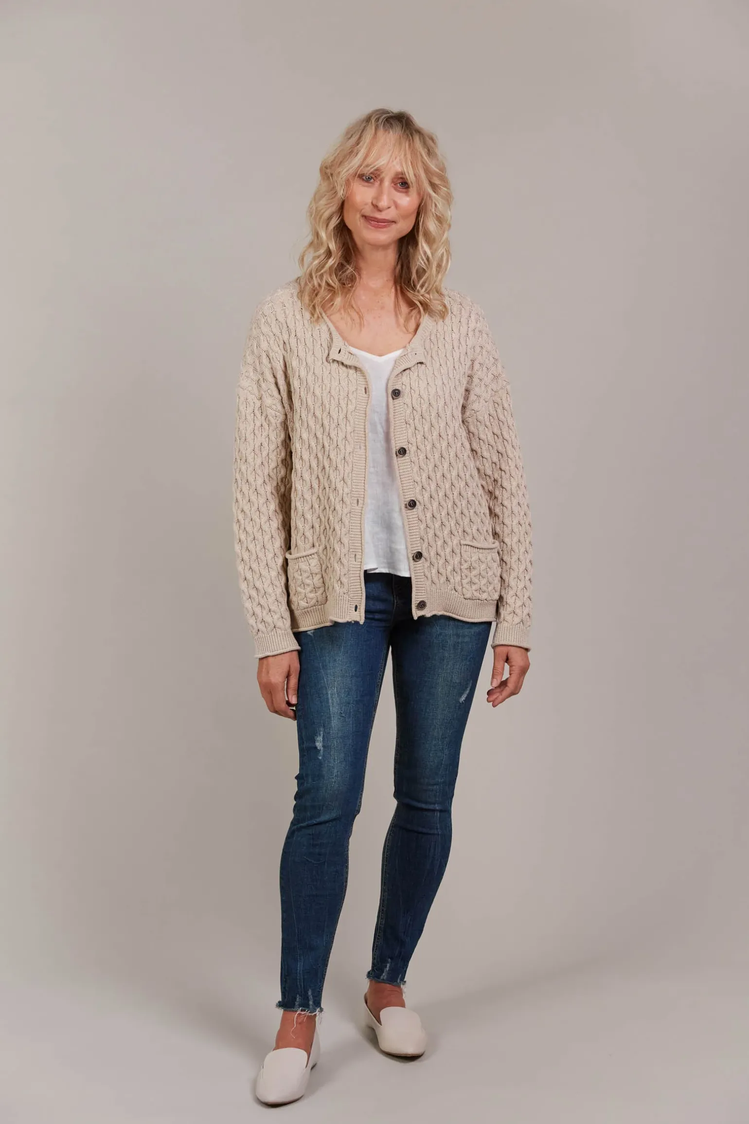Naviva Cardigan - Oat