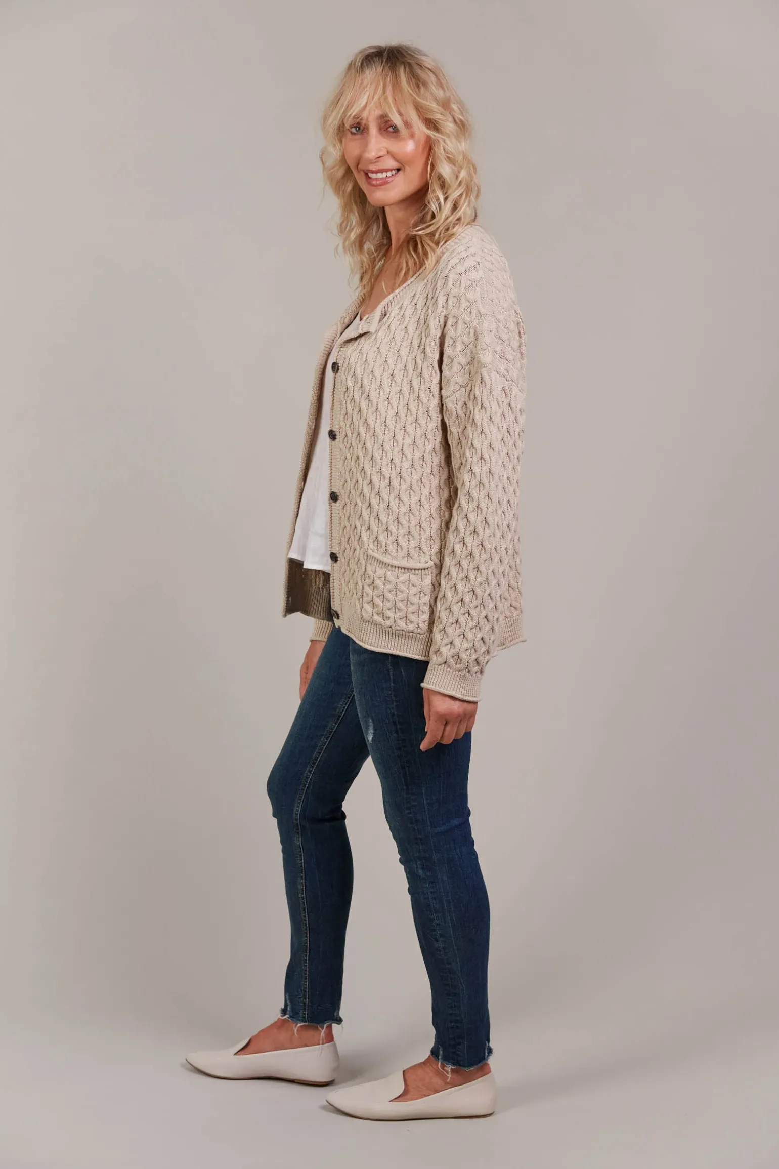 Naviva Cardigan - Oat
