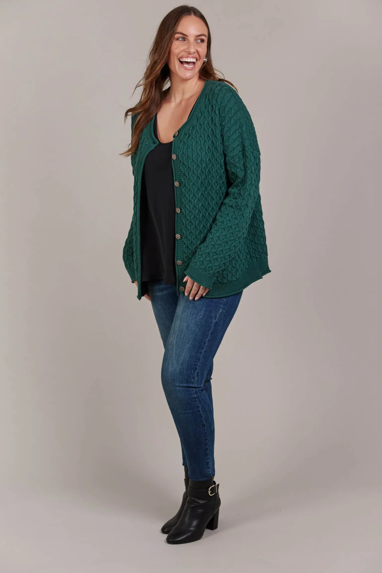 Naviva Cardigan - Peacock