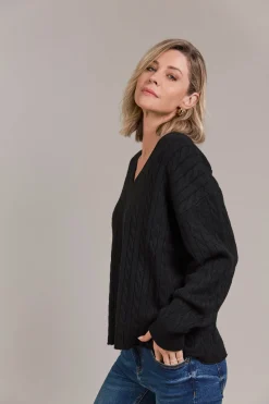 Palmer Cable Knit - Black