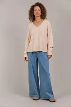 Palmer Cable Knit - Ecru
