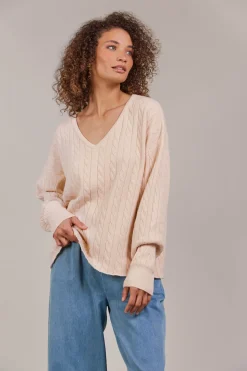 Palmer Cable Knit - Ecru
