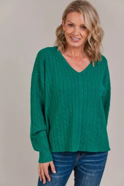 Palmer Cable Knit - Teal