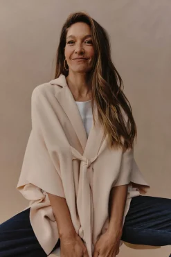 Palmer Knit Cape - Ecru