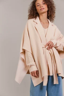 Palmer Knit Cape - Ecru