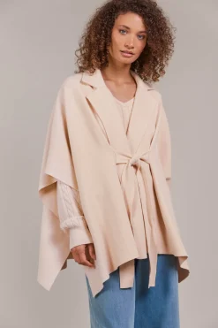 Palmer Knit Cape - Ecru