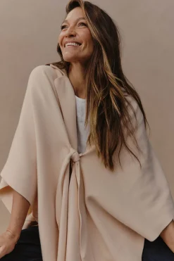 Palmer Knit Cape - Ecru