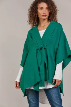 Palmer Knit Cape - Teal