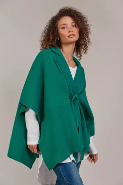 Palmer Knit Cape - Teal