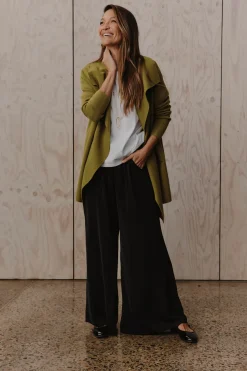 Palmer Relaxed Cardigan - Chartreuse