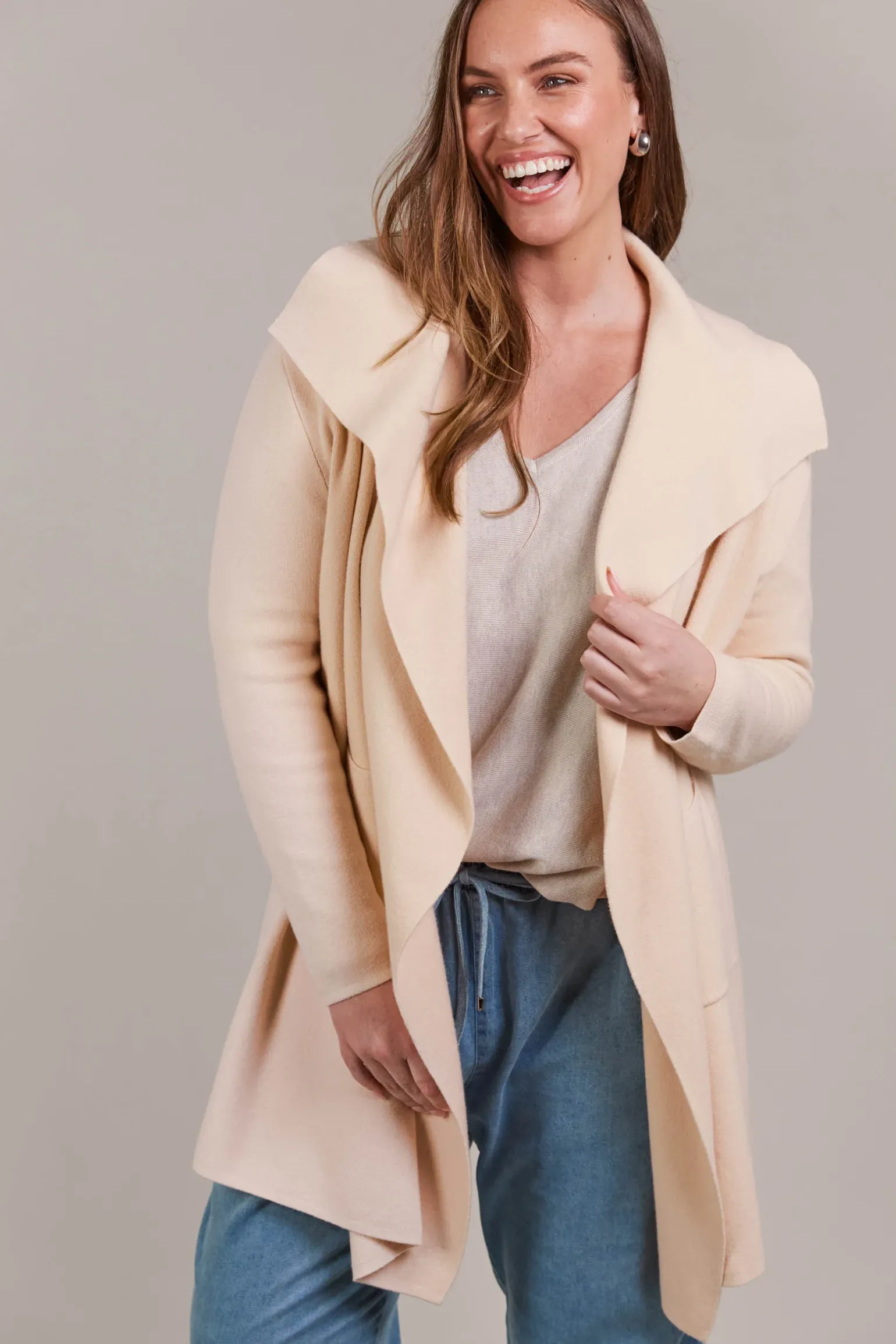 Palmer Relaxed Cardigan - Ecru