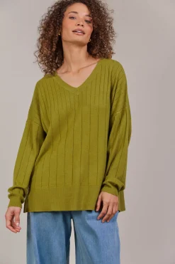 Palmer Relaxed Knit - Chartreuse