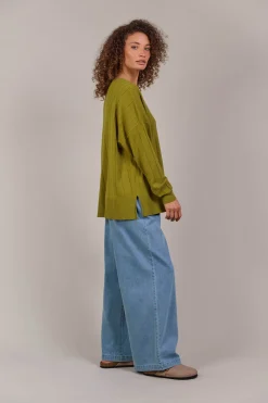 Palmer Relaxed Knit - Chartreuse