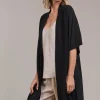 Palmer Vest Cardigan - Black
