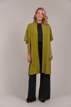 Palmer Vest Cardigan - Chartreuse