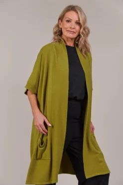 Palmer Vest Cardigan - Chartreuse