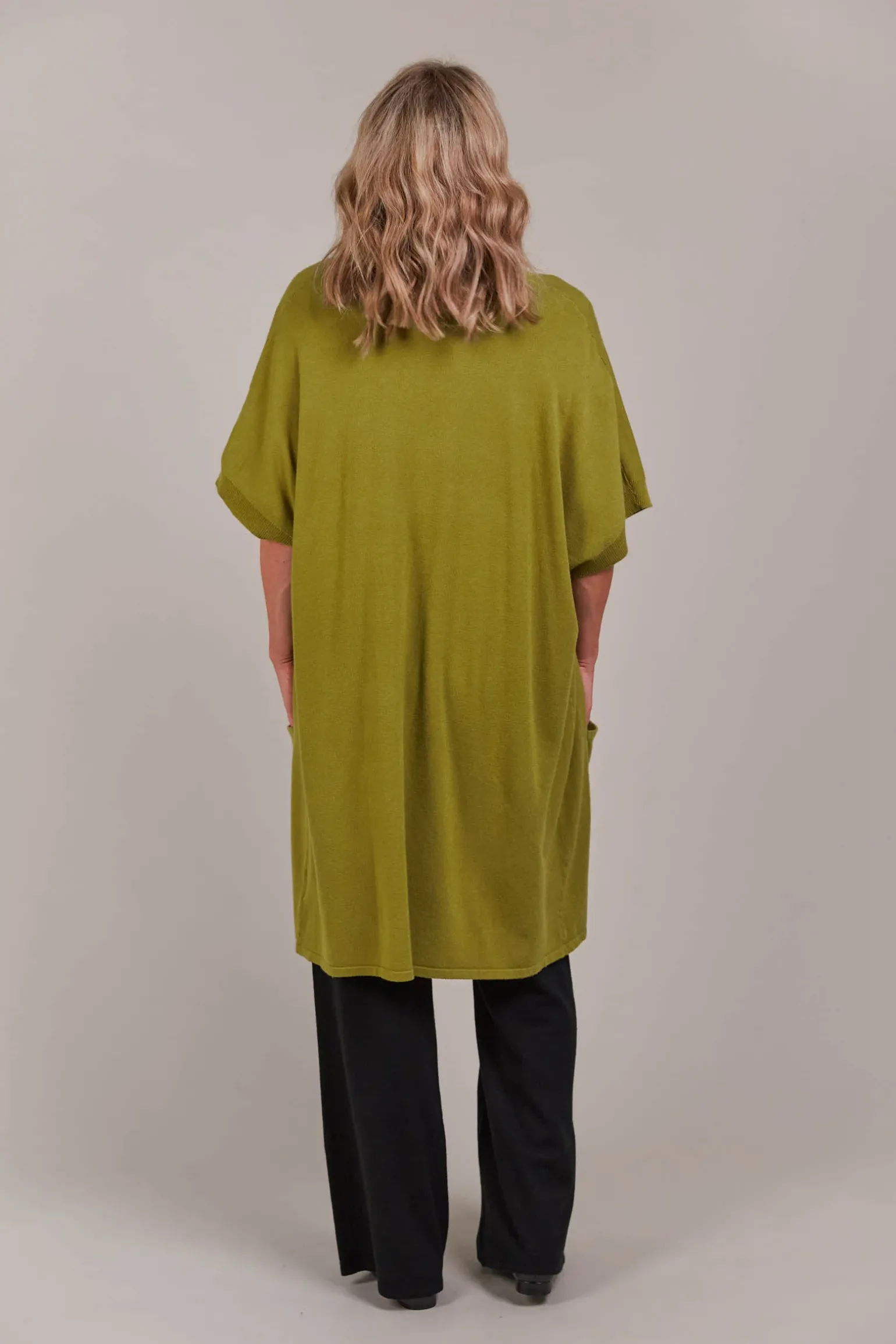 Palmer Vest Cardigan - Chartreuse