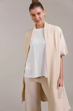 Palmer Vest Cardigan - Ecru