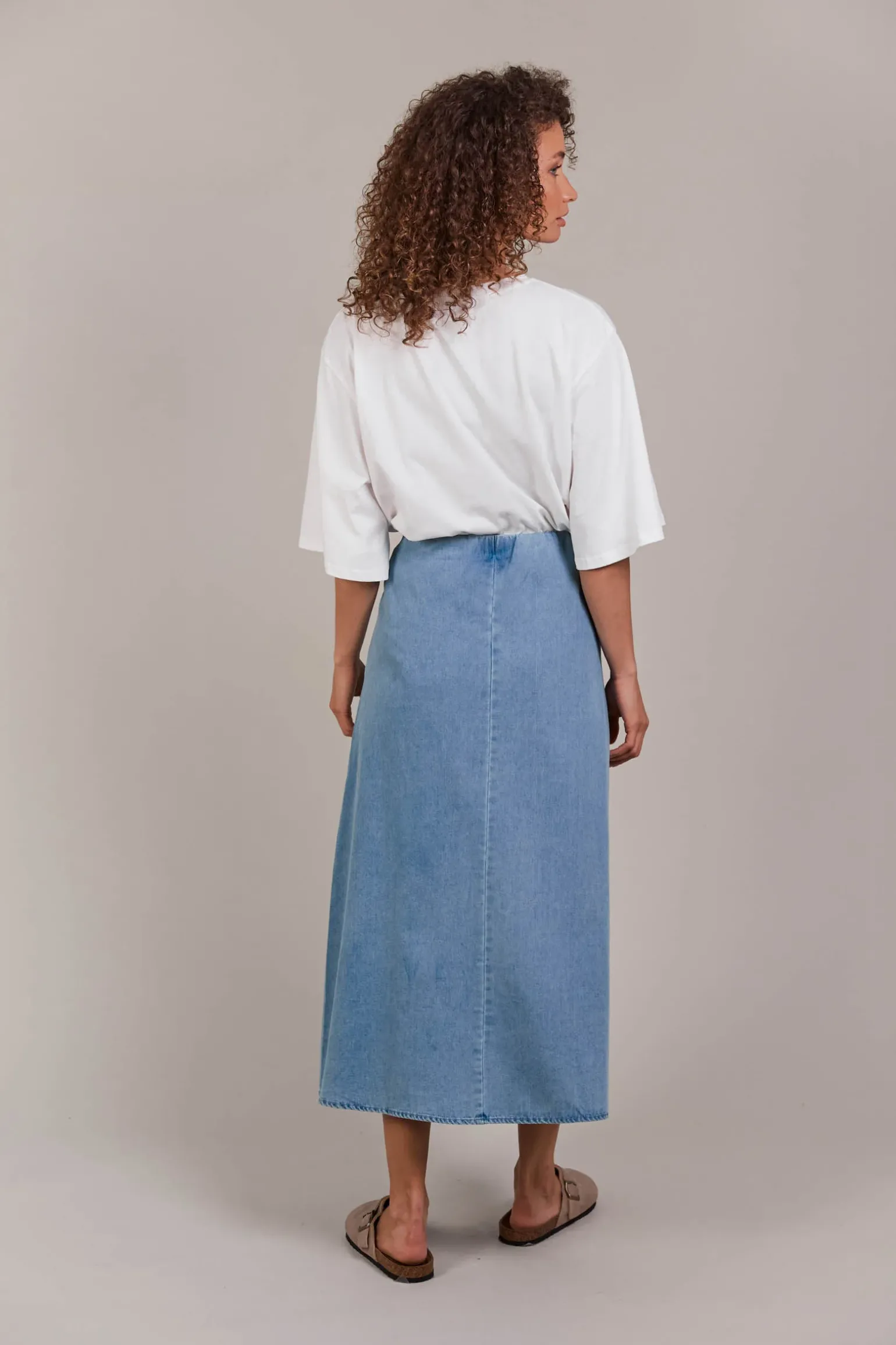 Pepi Denim Midi Skirt - Denim