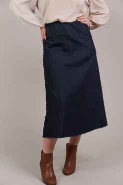 Pepi Denim Midi Skirt - Oxford