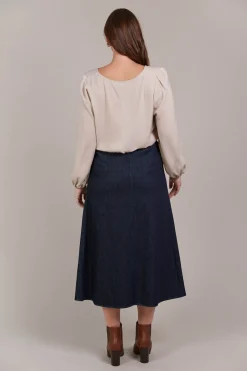 Pepi Denim Midi Skirt - Oxford