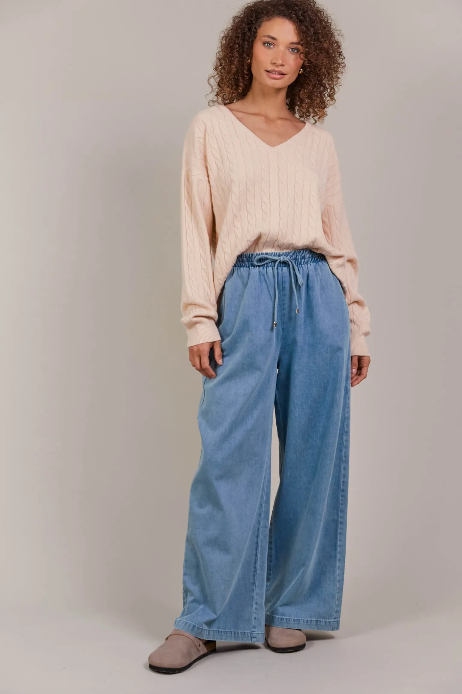 Pepi Wide Denim Pant - Denim