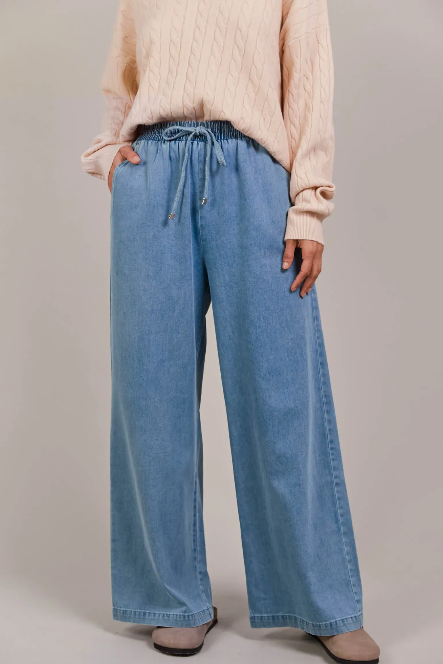 Pepi Wide Denim Pant - Denim