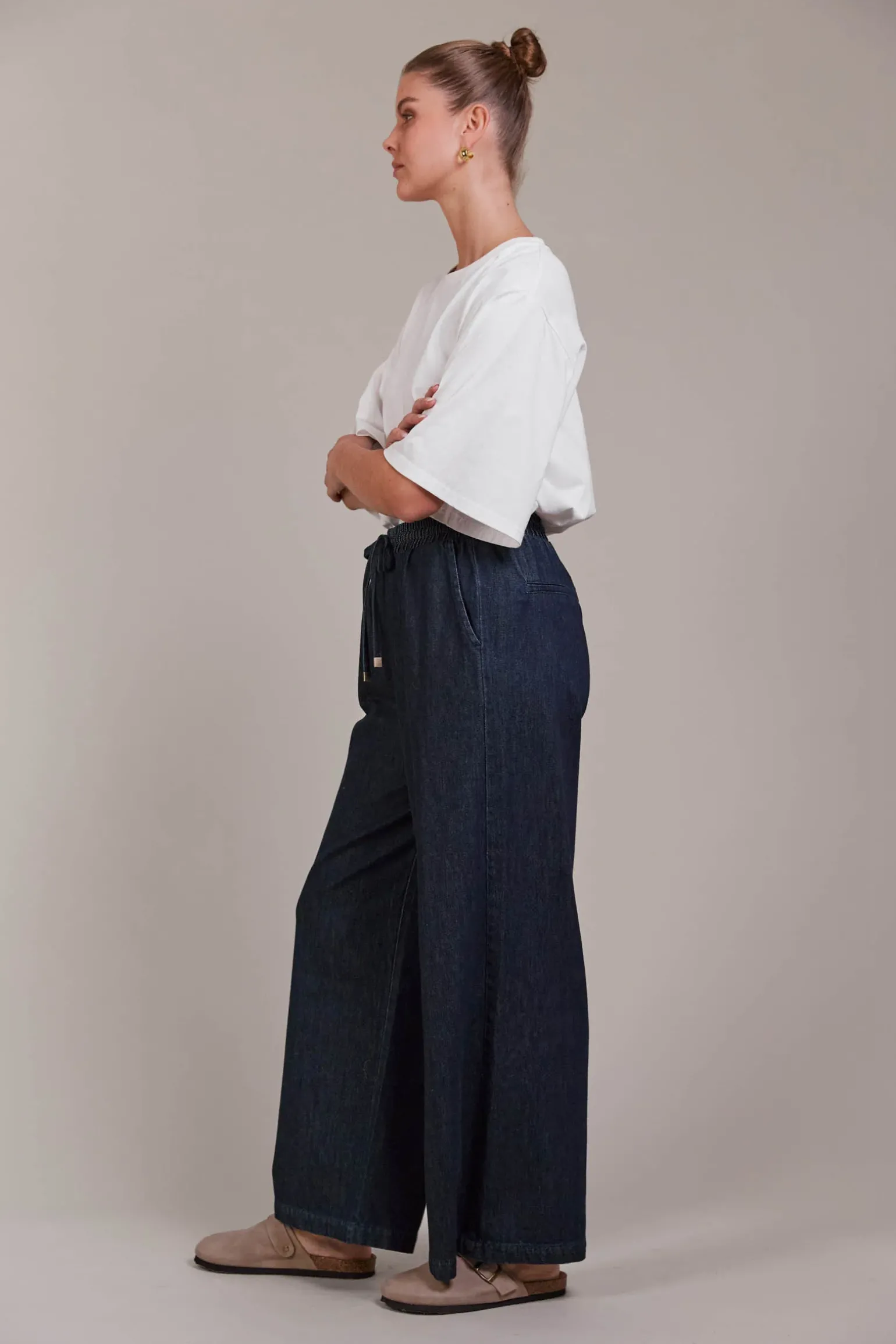 Pepi Wide Denim Pant - Oxford