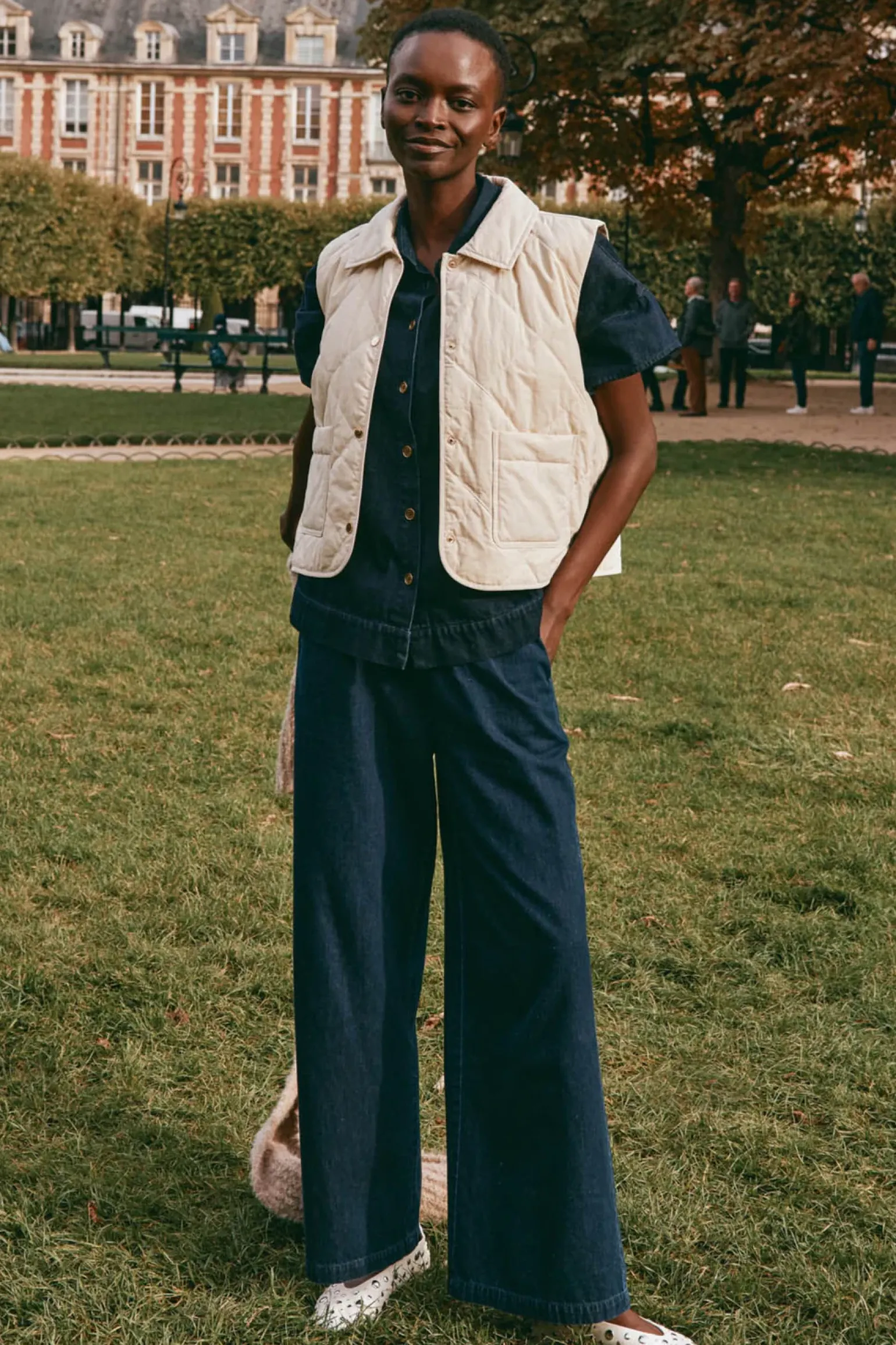 Pepi Wide Denim Pant - Oxford